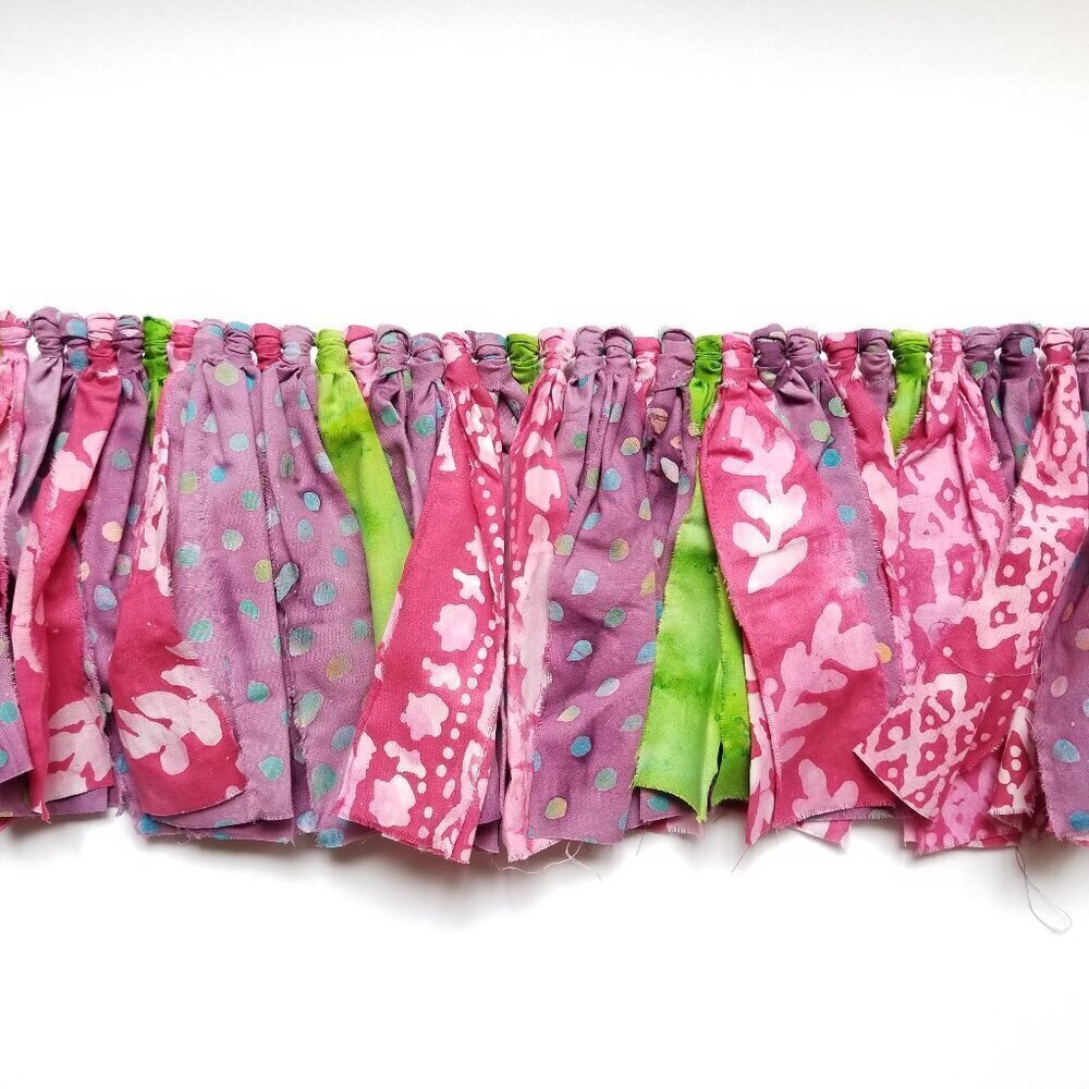 Tropical Spring Swag, Fabric Banner Wall Hanging | Camper Decor | 7'